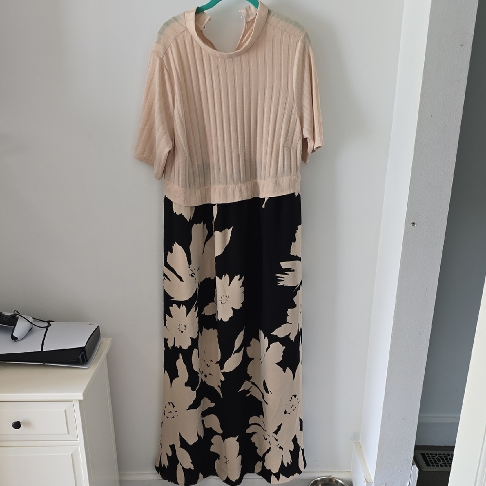 Cato Cream Ribbed Knit Top
